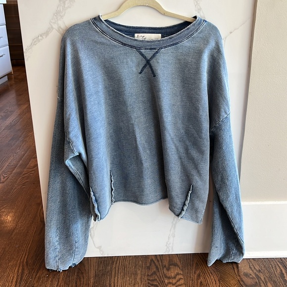 Vintage Havana Reverse detail blue pullover - Picture 6 of 10